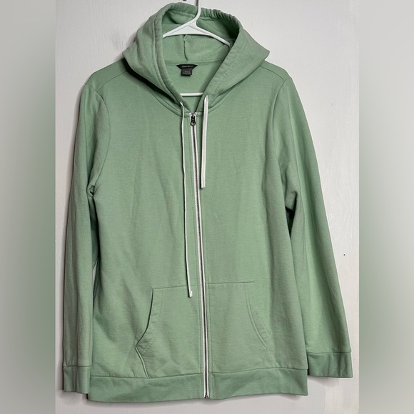 Eddie Bauer Tops - Eddie Bauer Women's Green Fleece hoodie.  Size Large.